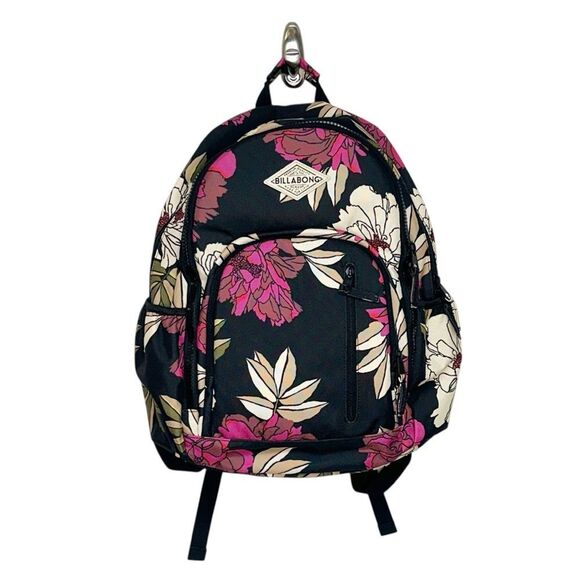 Billabong Backpack Floral Black Pink - Picture 1 of 9